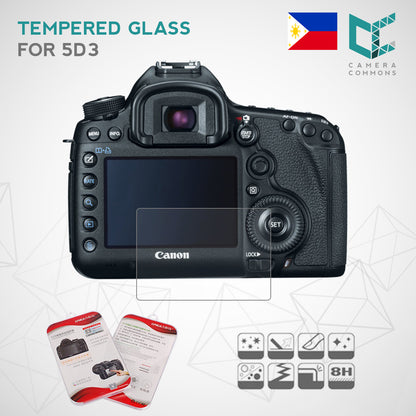 Lynca Tempered Protective Glass Screen Protector for 5D3 5D Mark III Canon