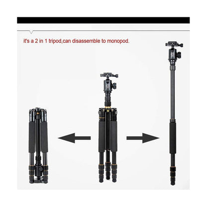 QZSD Q999 Aluminum Alloy Portable Traveling Tripod with Ball Head for Digital Camera and Camcorder