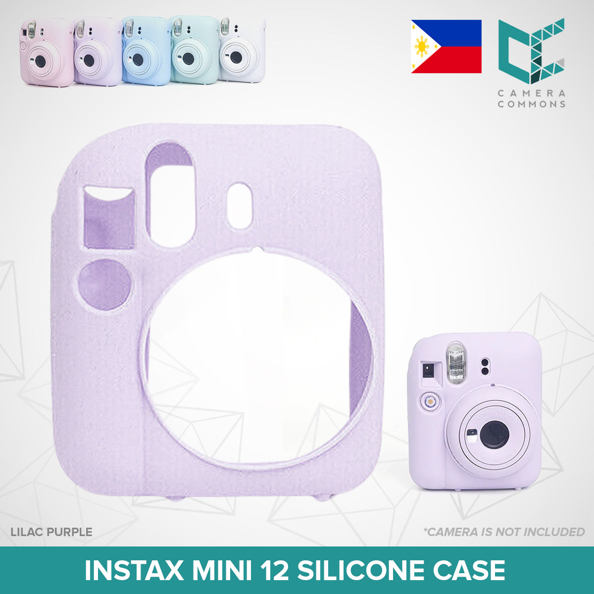 Silicon Silicone Case Plain Colors for Fujifilm Instax Mini 11 Mini 12 Instant Camera | Case Only