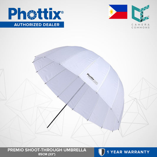 Phottix Premio Shoot Through Umbrella 85cm 33 Inches PH85382
