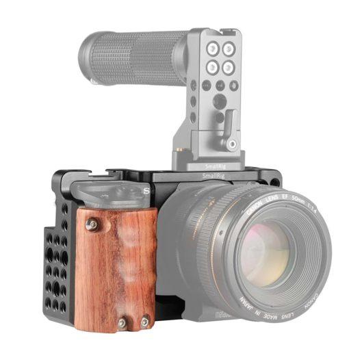 SmallRig Camera Cage with Wooden Handgrip for Sony A6000 A6300 2082