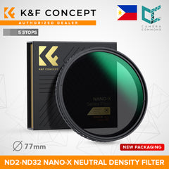 K&F Concept Nano-X Variable Fader NDX ND2 - ND32 NANOX ND Filter | ND2-ND32 37mm 40.5mm 43mm 46mm 49mm 52mm 58mm 62mm 67mm 72mm 77mm 82mm 86mm