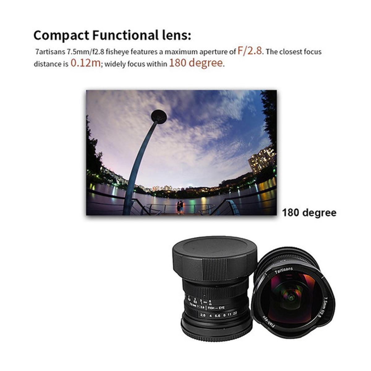 7artisans 7.5mm f/2.8 Fisheye Lens for M4/3 Olympus Camera