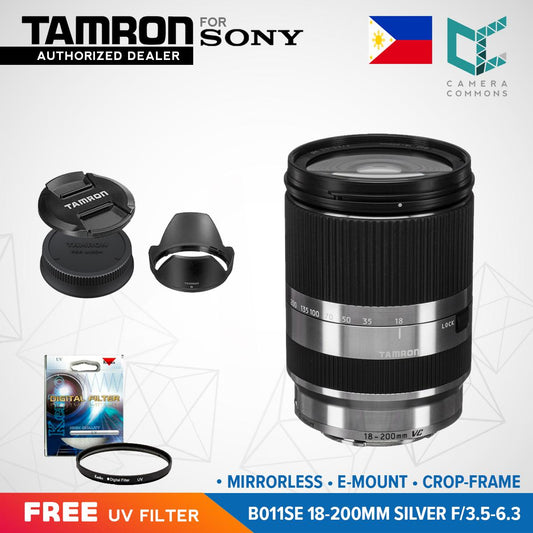 Tamron B011SE 18-200mm F/3.5-6.3 Di III VC Silver Lens for Sony Mirrorless E Mount Crop Frame