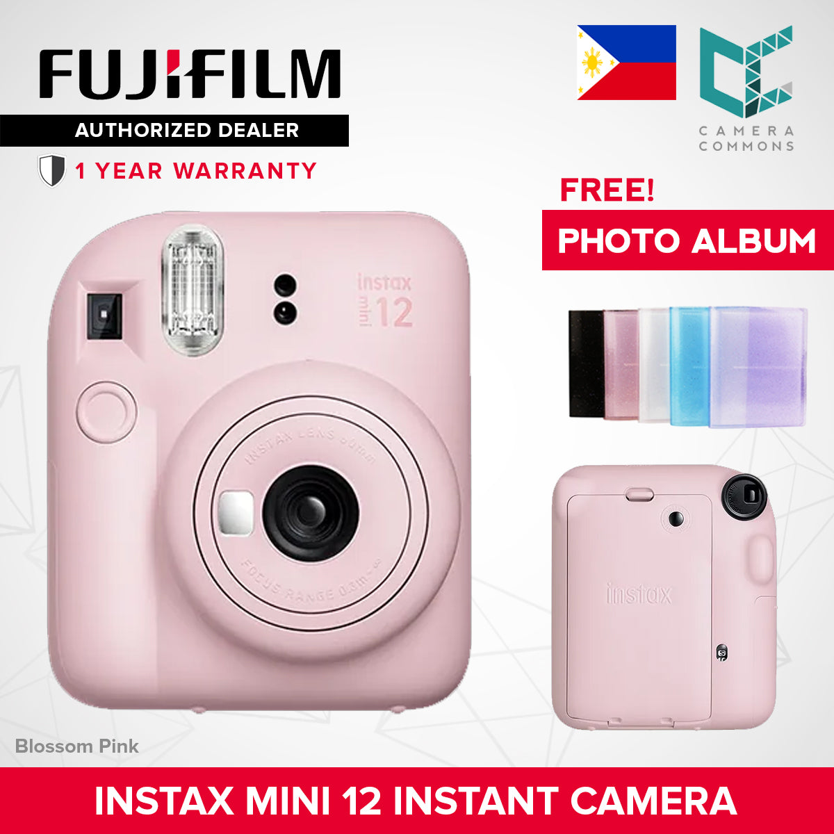 FUJIFILM Instax Mini 12 Instant Camera OFFICIAL Fujifilm PH 1 Year Local Warranty
