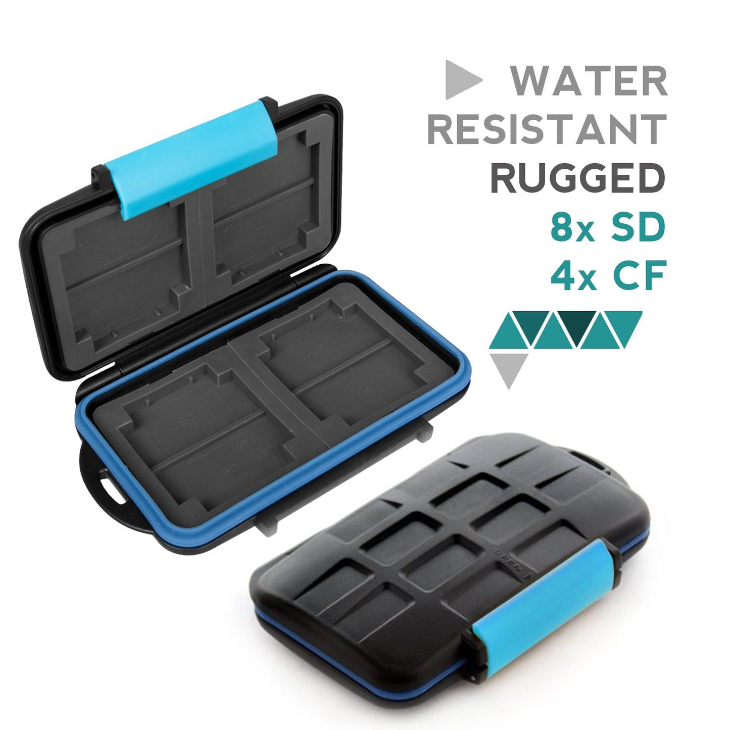 JJC MC-2 Water Resistant + Anti Shock Memory Card Case (MC-2)