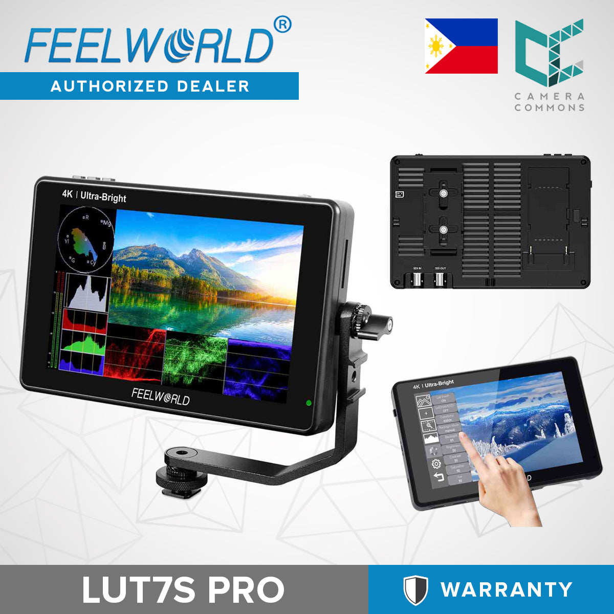FEELWORLD LUT7S PRO Monitor Field 7 inch 2200nits 3D LUT Touch 4K HDMI DSLR Camera LUT7SPRO
