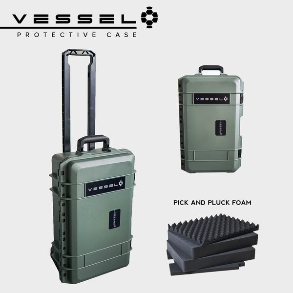 VESSEL CC1 Trolley Hard Case Green Camera Photography Equipment Case (Green)