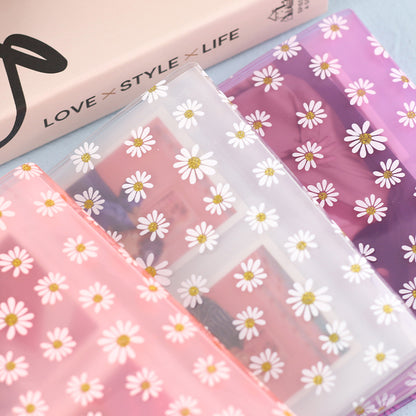 Photo Album 64 Pockets Slots Clear Transparent Daisy Plastic for Fujifilm Instax Mini Films