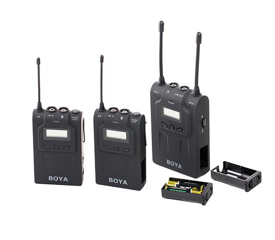 BOYA BY-WM8 UHF Dual-Channel Wireless Lavalier Microphone System with 48 Channels 6 Hours Continuous Running Time for Interviews - Camera Commons PH