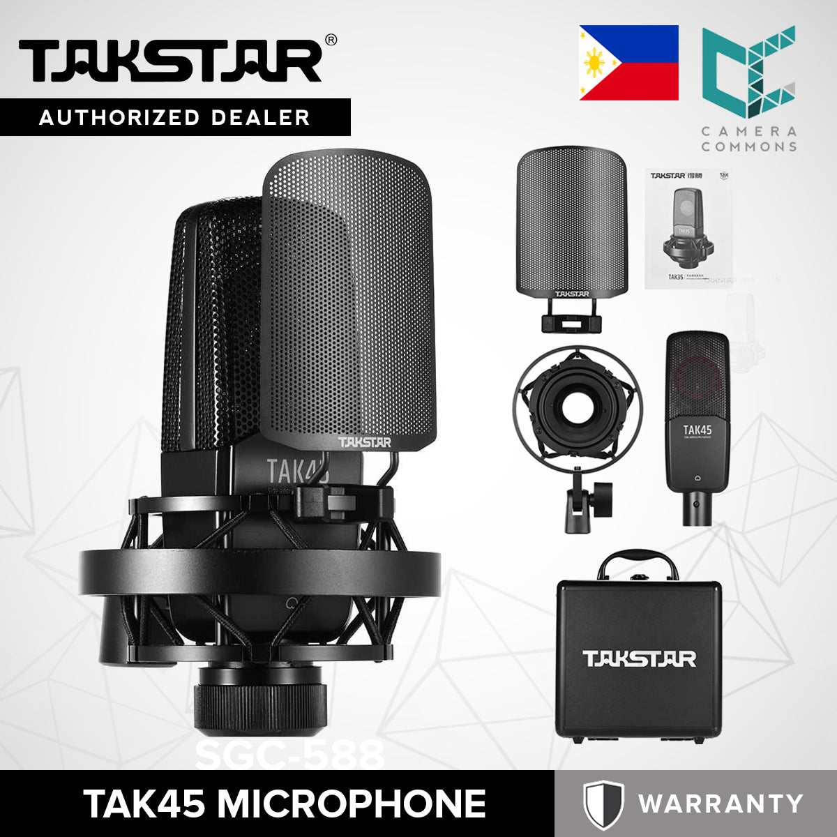 Takstar TAK45 Recording Condenser Unidirectional Microphone Mic