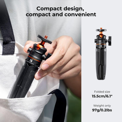 K&F Concept MS02 MS09 13.4'' 34cm Phone Tripod Desktop Stand Selfie Stick with Bluetooth Remote Control