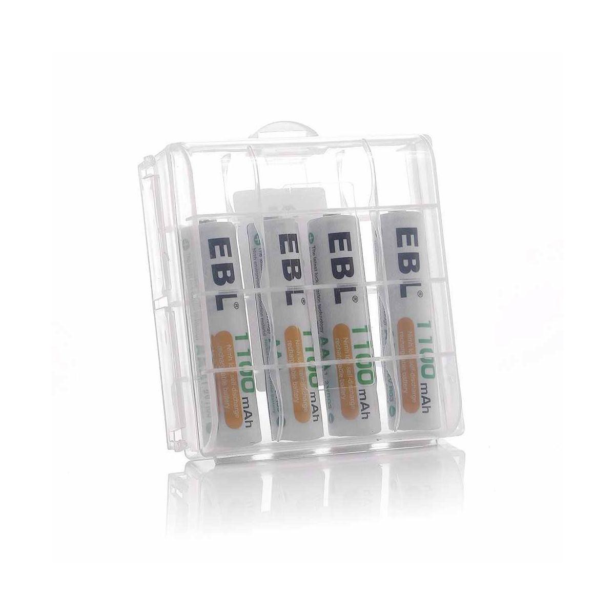 EBL 4 Pack 1.2V AAA Size 1100mAh Rechargeable battery - Ni-MH NiMH Camera Commons PH