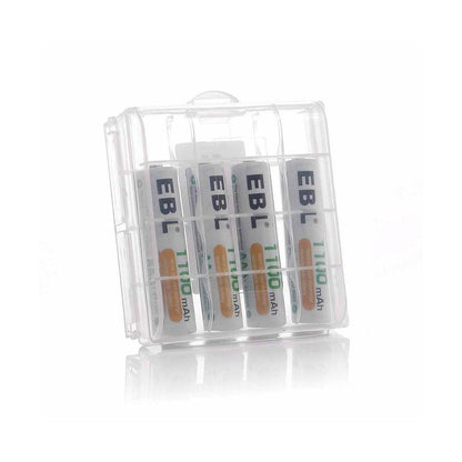 EBL 4 Pack 1.2V AAA Size 1100mAh Rechargeable battery - Ni-MH NiMH Camera Commons PH