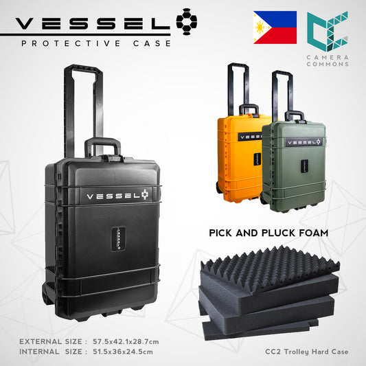 VESSEL CC2 CC2T Trolley Hard Case for Photography Equipment Gear Case Large Size