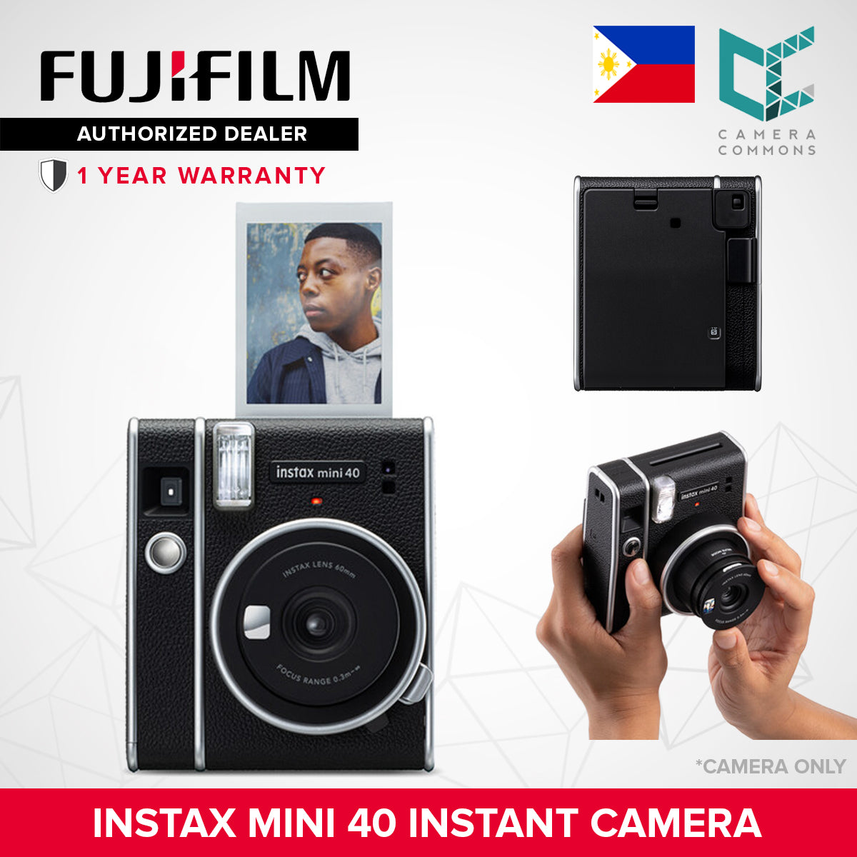 FUJIFILM Instant Camera Instax Mini 40 Black