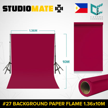 Studiomate Seamless Photography Videography Backdrop Background Paper 1.36x10m / 4.46 x 32 ft Studio Equipment