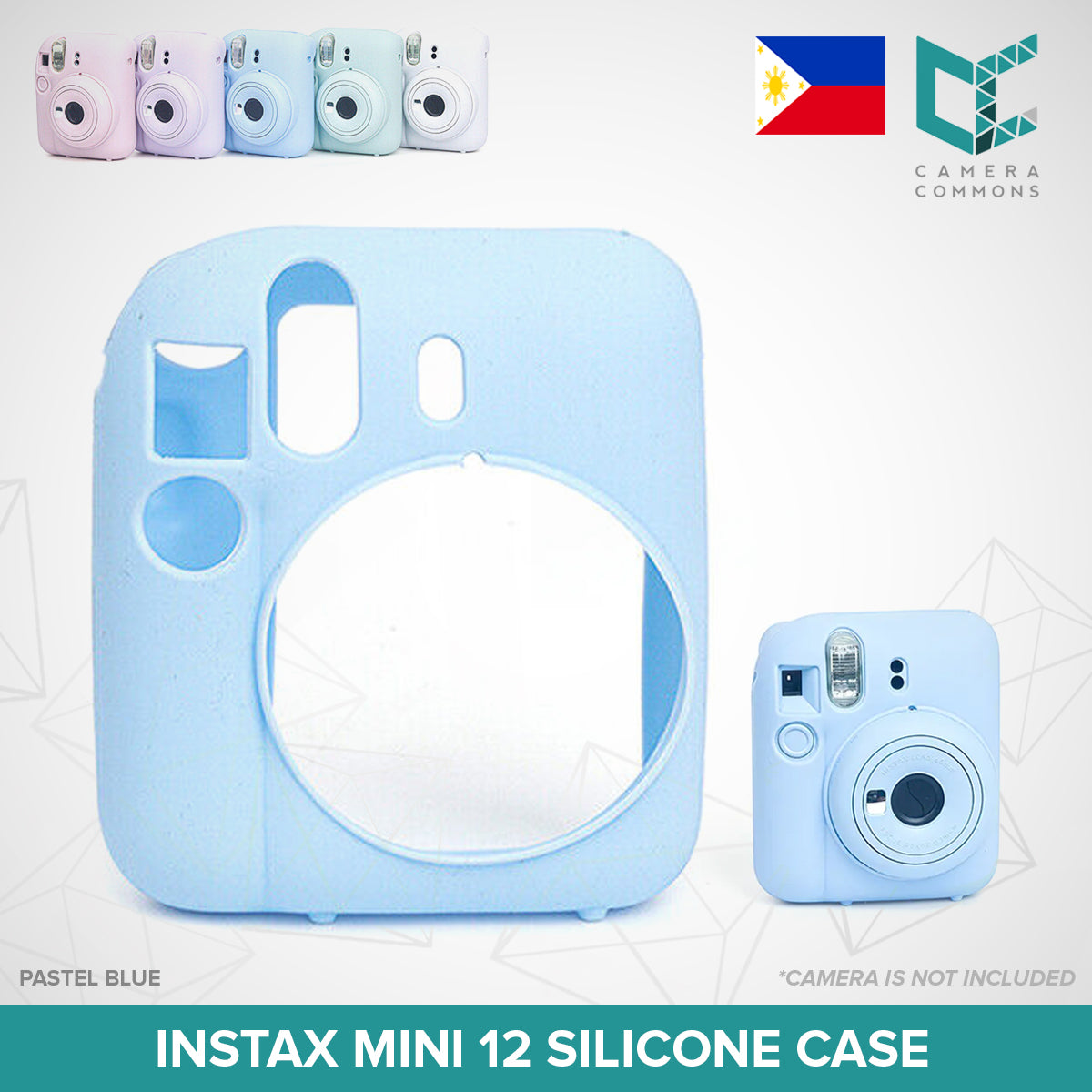 Silicon Silicone Case Plain Colors for Fujifilm Instax Mini 11 Mini 12 Instant Camera | Case Only