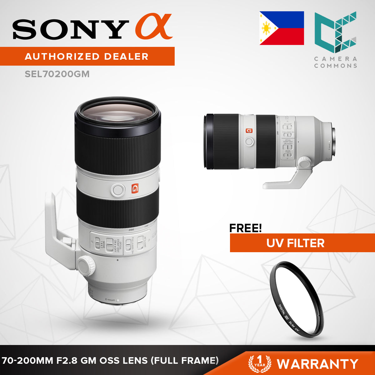Sony SEL70200GM/ FE 70-200mm F2.8 GM OSS Lens