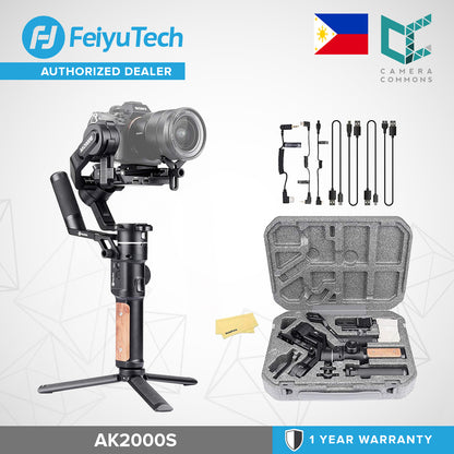 Feiyu AK2000S 3 Axis Handheld Gimbal Stabilizer for Sony a9 a7 ii a6500 Series Canon 5D Panasonic GH5 GH4 Nikon D850 Mirrorless and DSLR Digital Camera, Smart Touch Panel Feiyutech