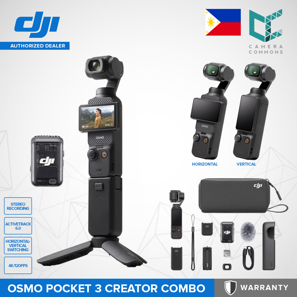 DJI Osmo Pocket 3 3-Axis Gimbal Stabilizer Standard and Combo Creator 4K 120fps 2" Rotatable Screen