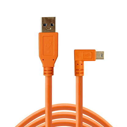 STUDIOMATE USB 2.0 Type A to Mini 5 Pin Right Angle Orange Cable Connector 5 meters 5m