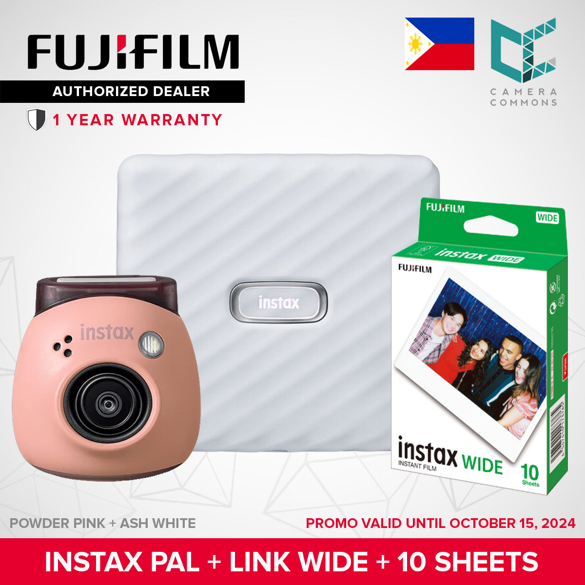 FUJIFILM Instax Pal Digital Camera Only with Detachable Ring Wide Angle Small Tiny Size Bluetooth to App