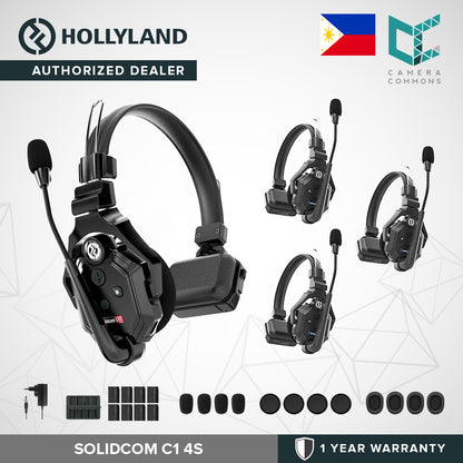 Hollyland Solidcom C1 4S 6S 8S Full-Duplex Wireless DECT Audio Intercom System with 4,6,8 Headsets