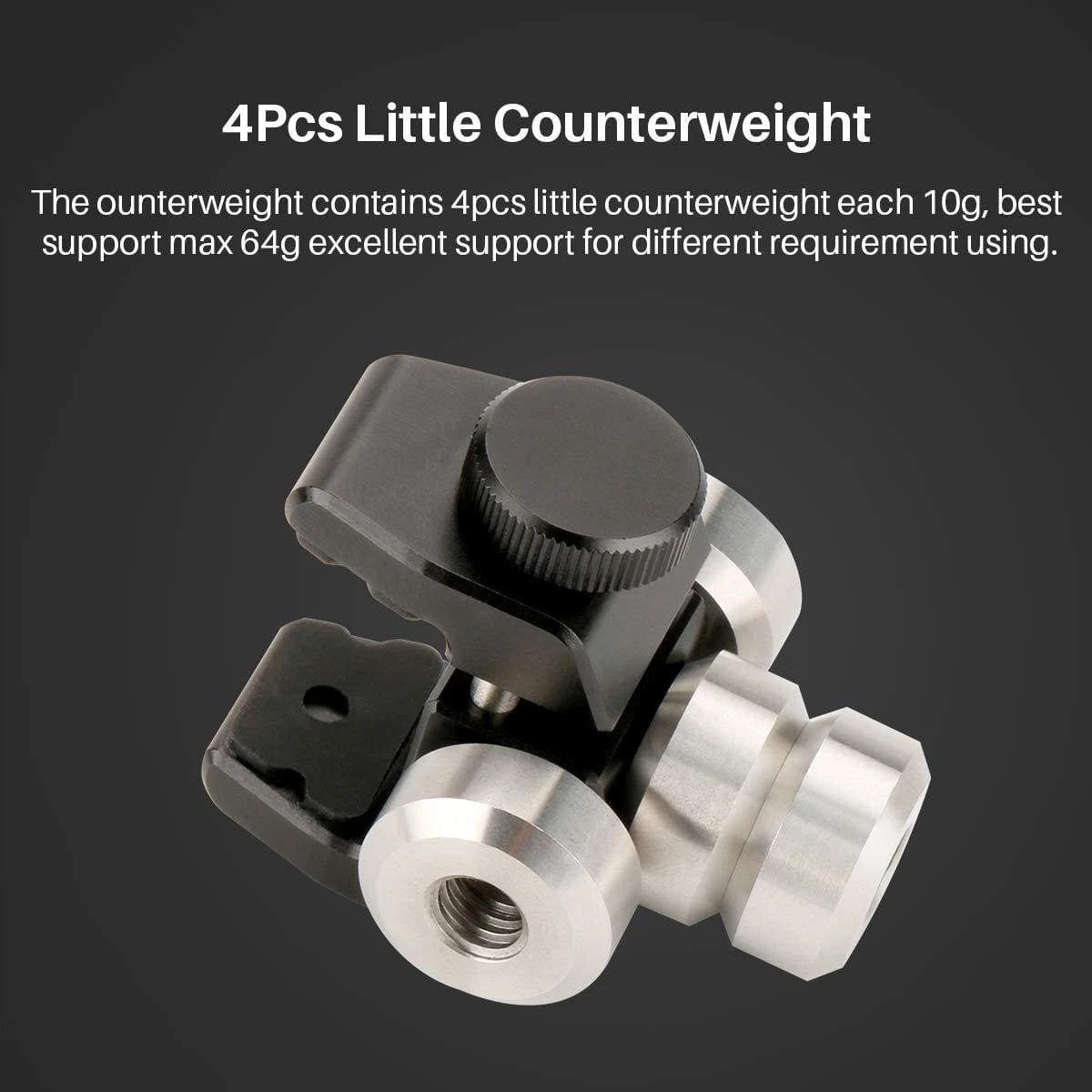 Ulanzi PT-4 Universal Gimbal Counterweight Compatible for DJI Osmo Mobile 2 Zhiyun Smooth 4 Feiyu Vimble 2 Evo Gimbal Stabilizer PT4