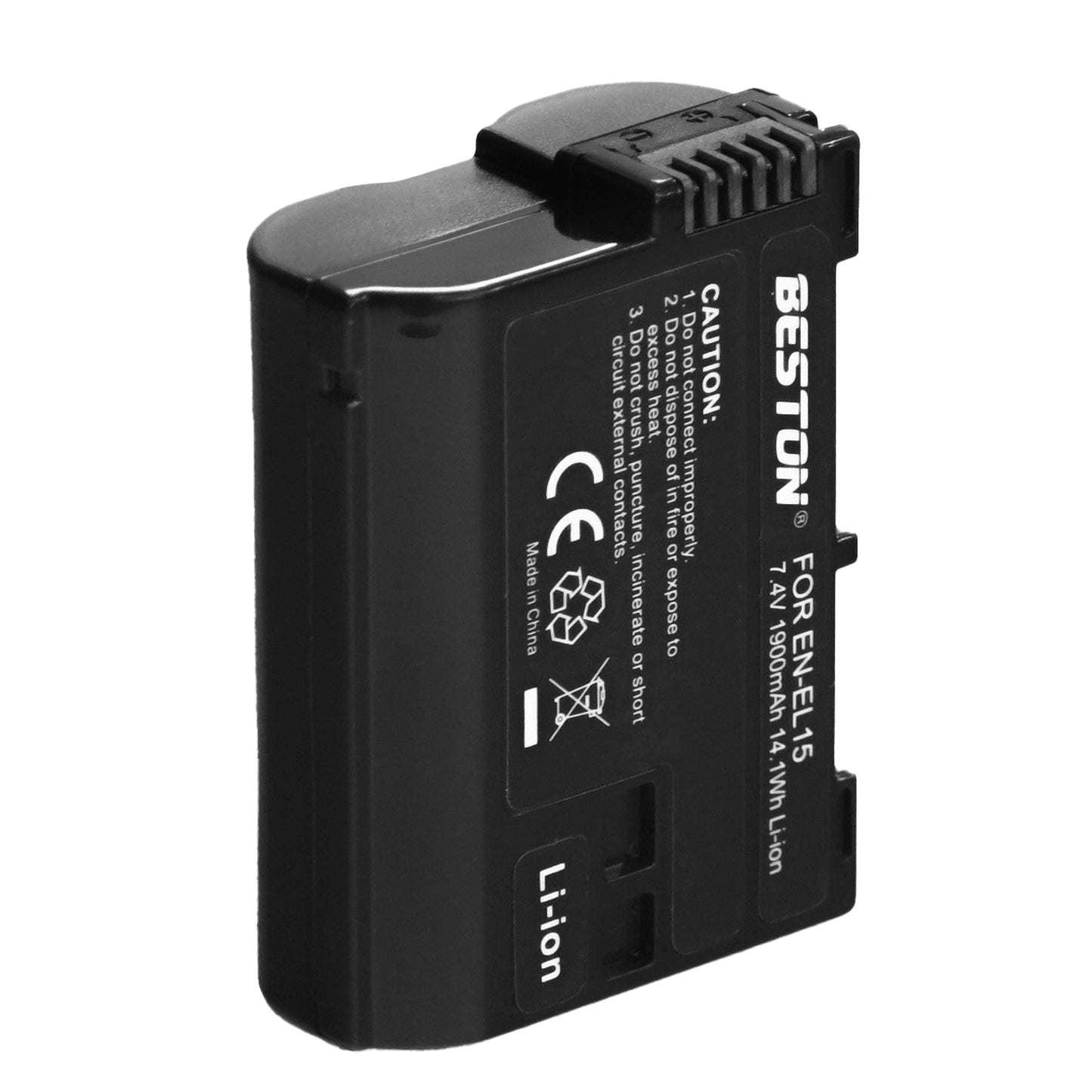 BESTON 2PCS EN-EL15 7.4V 1900mAh 14.1Wh Li-ion Camera Battery for ENEL15