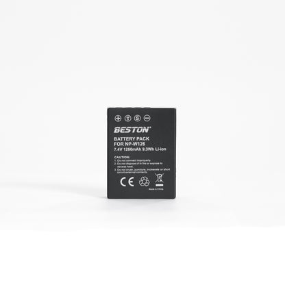 Beston SET NP-W126 LCD Charger + 2 PC Battery 7.4V 1260mAh Fujifilm NPW126