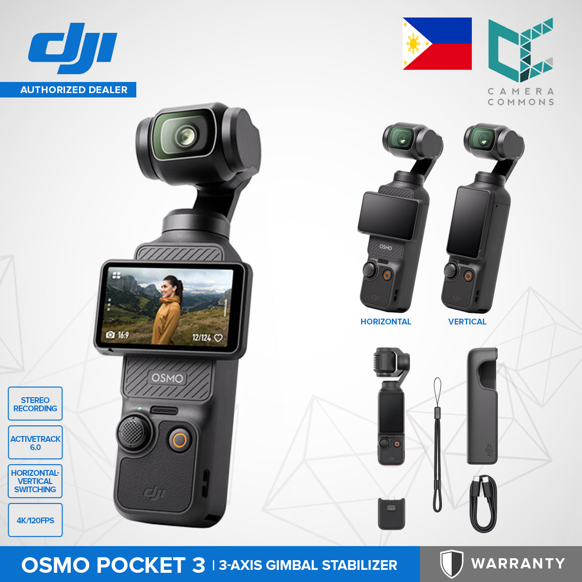 DJI Osmo Pocket 3 3-Axis Gimbal Stabilizer Standard and Combo Creator 4K 120fps 2" Rotatable Screen