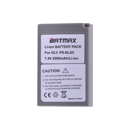 CLEARANCE Batmax Li-Ion Battery 1PC PS-BLS5 for Olympus