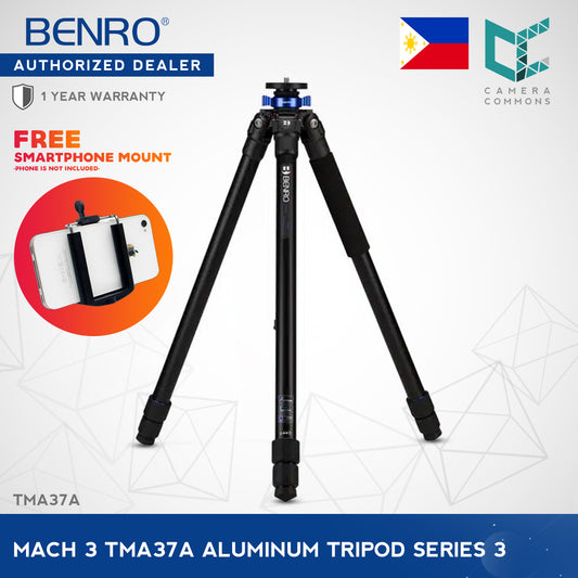 Benro Mach3 TMA37A Aluminum Lightweight Tripod Twist Lock Series 3 Mach 3