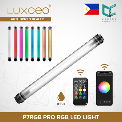 LUXCEO P7RGB Pro LED RGB Light Tube with Clip for Photography and Video Waterproof Rechargeable Color Wand