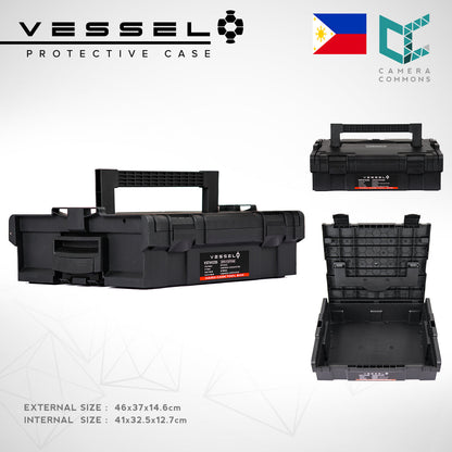 VESSEL VST4133S Small Hard Case Tool Box For Hardware Tools and Equipment VST4133 Stackable