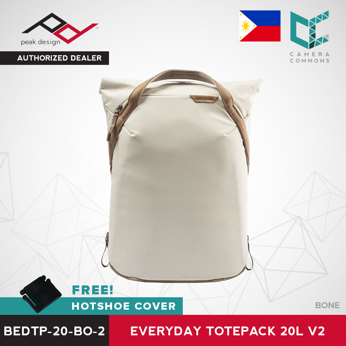 Peak Design Everyday Totepack Bag v2 20L Black Bone Version 2