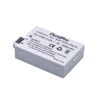 DuraPro LP-E8 Battery LP E8 LPE8 Batteries For Canon EOS 550D 600D 650D 700D kiss X4 X5 X6i X7i Rebel T2i T3i T4i T5i