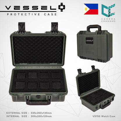 VESSEL Watch Case Organizer Storage Hard Cases with Foam for Watches