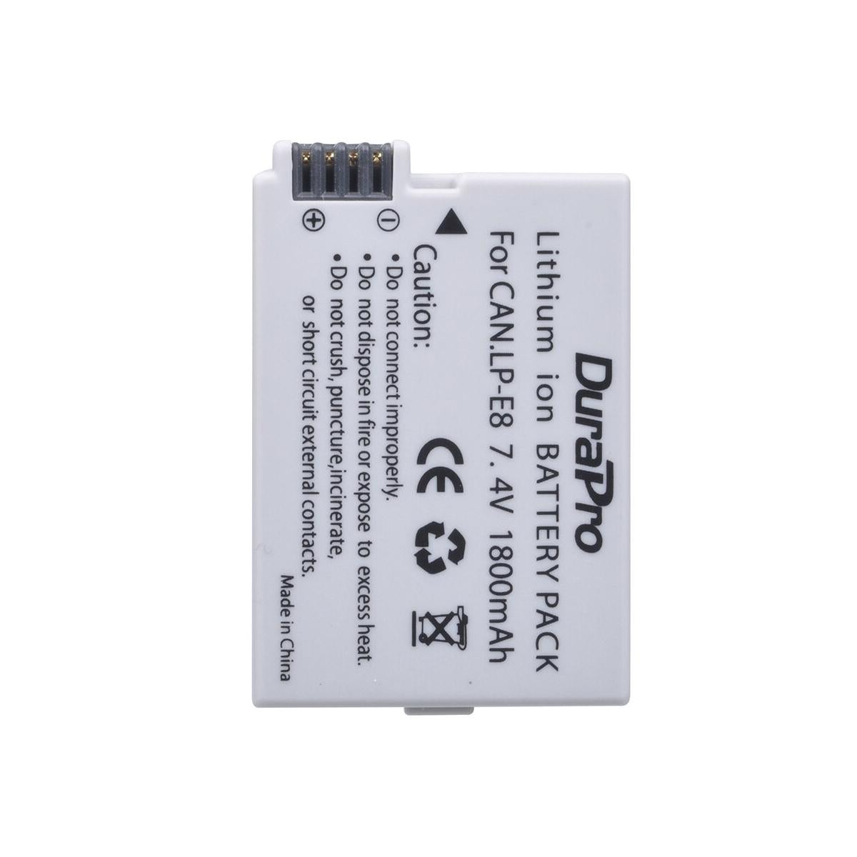 DuraPro LP-E8 Battery LP E8 LPE8 Batteries For Canon EOS 550D 600D 650D 700D kiss X4 X5 X6i X7i Rebel T2i T3i T4i T5i