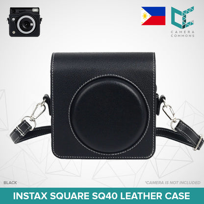 Leather Case Bag Cover Plain Colors for Fujifilm Instax Square 40 SQ40 Instant Film Camera PU-Leather