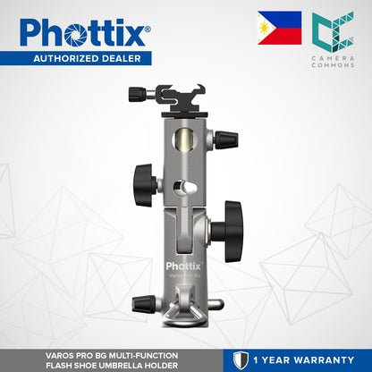 Phottix Varos Pro BG Multi Function Flash Shoe Umbrella Holder PH87198