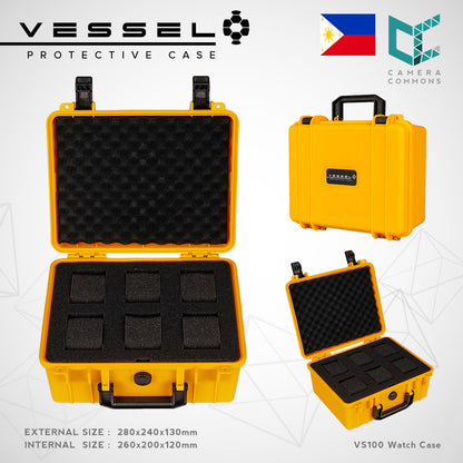 VESSEL Watch Case Organizer Storage Hard Cases with Foam for Watches