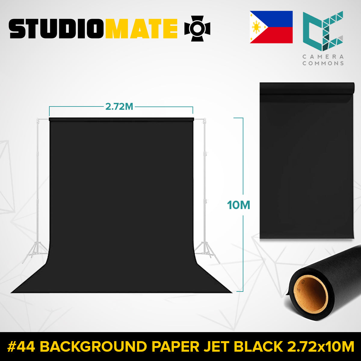 Studiomate Seamless Photography Videography Backdrop Background Paper 2.72x10m / 8.92x32 ft Studio Equipment