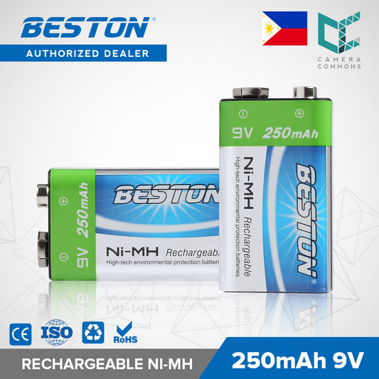 Beston 1pcs 9V 250mAh NI-MH Rechargeable Battery