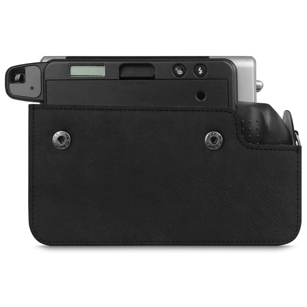 Leather Bag Case Cover Pouch Protector Shoulder Strap Black for Fujifilm Instax Wide 300 Instant Print Camera