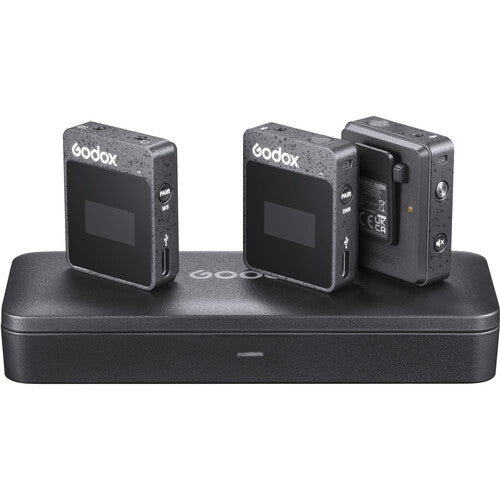Godox MoveLink II M2 Compact 2-Person Wireless Microphone System for Cameras Smartphones with 3.5mm (2.4 GHz)