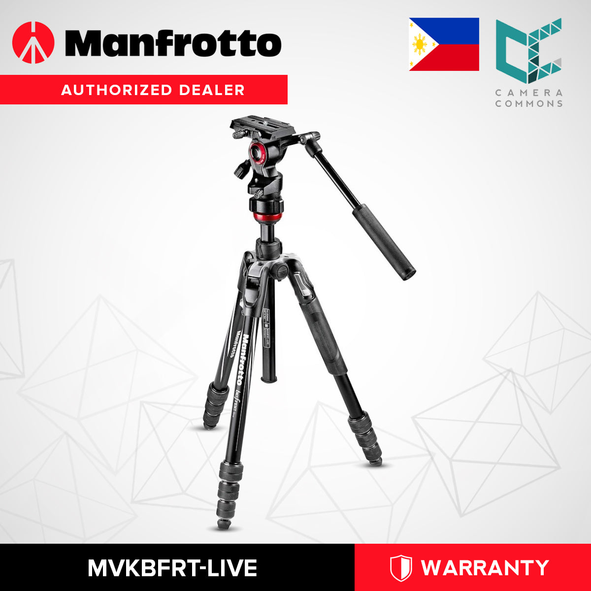 Manfrotto Befree Live Aluminum Video Tripod with Twist Leg Locks MVKBFRT-LIVE