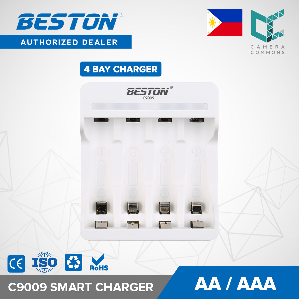 Beston C9009 4-Bay Battery Charger for AA / AAA Rechargeable Battery