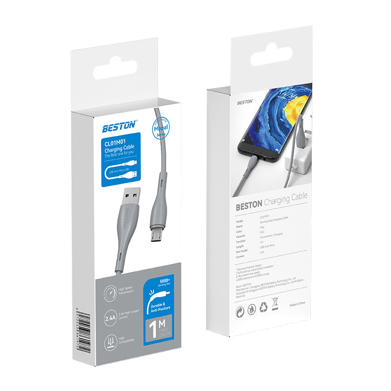 Beston CL01M01 USB-A to Micro USB Fast Data Charger Charging Cable for Mobile Phone Tablet Gadgets